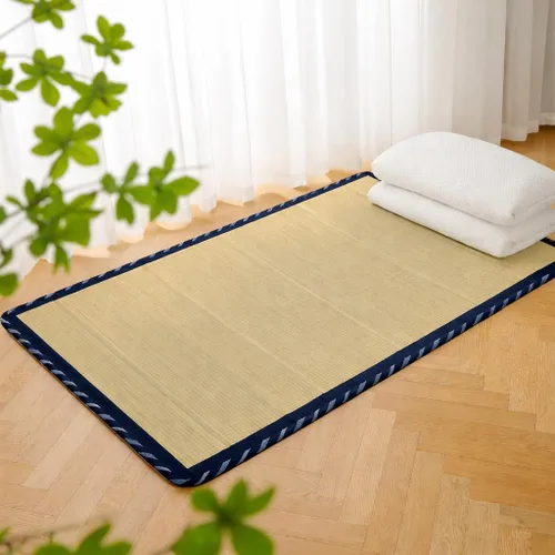 Houseables Tapete Tatami, colchón de tatami, tapete japonés para dormir, tamaño individual, 78 x 39 pulgadas, enrollable, colchón japonés, alfombra