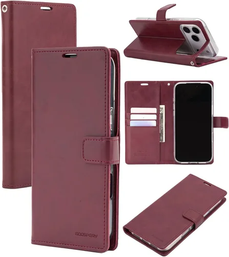 Miniatura 47 de GOOSPERY Blue Moon Wallet para Samsung Galaxy Note 10 Case (2019) Funda de cuero con tapa (Negro)
