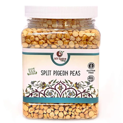 NY SPICE SHOP - Guisantes de paloma partidos de 1.5 libras - Guisantes amarillos - Lenteja amarilla seca - Chana Dal derramado - Saludable y