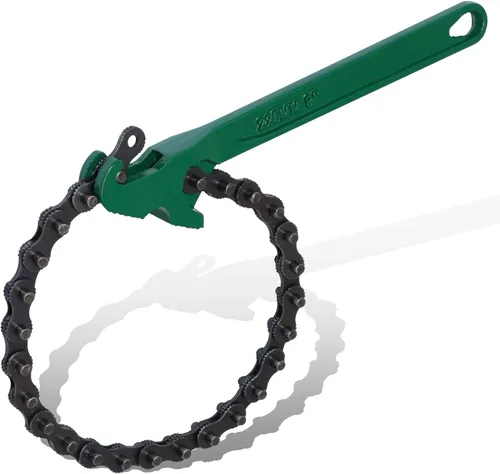 Miniatura 6 de Llave de cadena de trinquete resistente de 9 pulgadas, herramienta reversible de filtro de aceite, herramientas de accesorios de tubería, ajuste