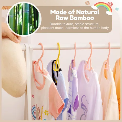Miniatura 2 de Cozivolife Perchero de ropa para niños con caja de almacenamiento, soporte para vestir, soporte para ropa infantil con varillas para colgar, pequeño