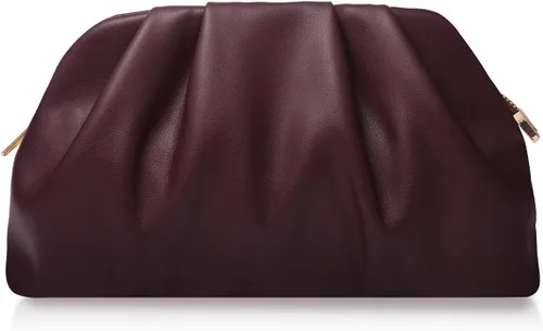 Miniatura 8 de lovyoCoCo Bolso de mano para mujer, suave, plisado, de poliuretano, para boda, elegante bolsa de noche para galas, bailes, fiestas de cóctel