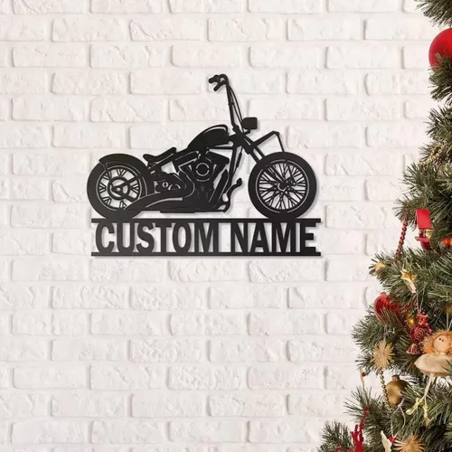 Miniatura 38 de Letrero de metal personalizado para motocicleta, arte de pared de metal con bandera de EE. UU., arte de pared de metal para motocicleta, letrero