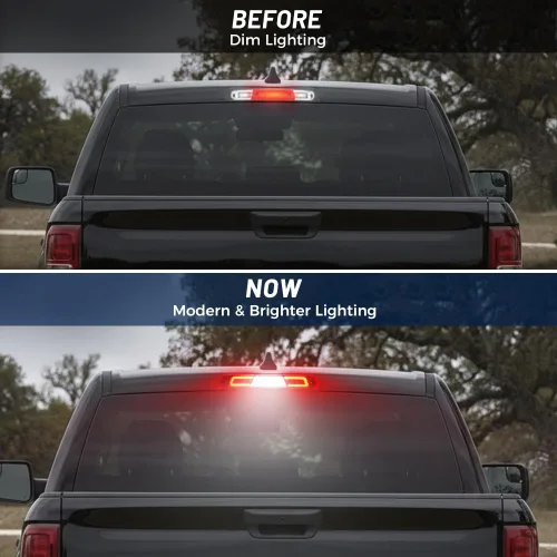 Miniatura 2 de Tercera luz LED de freno para RAM 1500 2019 2020 2021 2022 2023 2024 2025 Rebel HFE Laramie Lámparas de freno de montaje alto, luces LED blancas