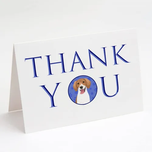 Miniatura 48 de Caroline's Treasures CK8919GCA7P - Tarjetas de felicitación y sobres de agradecimiento tricolor #1, diseño de pastor australiano, color negro, Blanco