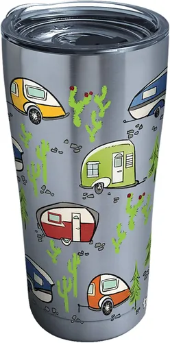 Miniatura 10 de Tervis Traveler - Vaso aislado de triple pared para acampar retro mantiene las bebidas frías y calientes, 20 onzas, acero inoxidable