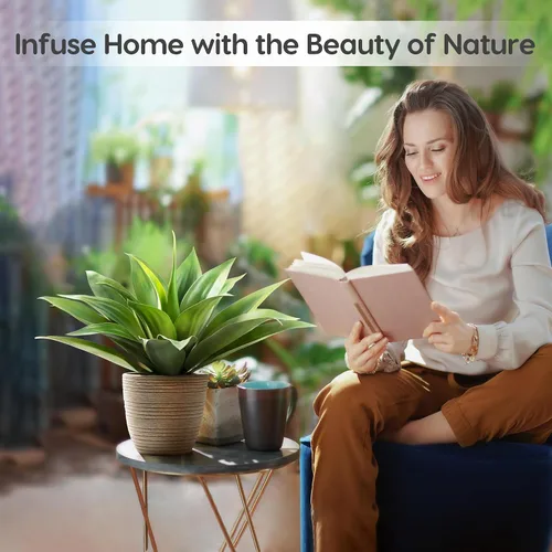 Miniatura 3 de Velener Plantas artificiales de agave falsas, Plantas suculentas falsas para decoración de habitaciones, tallos de plantas de agave sintético sin