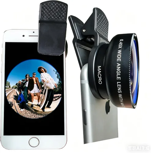 Fisheye Lens - Kit de lente de cámara de teléfono para iPhone 14 13 12 11 X XS Xr Se 8 Pro Max Mini Samsung La mayoría de los teléfonos con clip