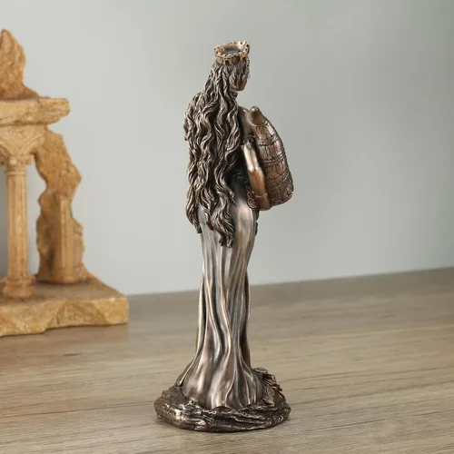 Miniatura 5 de Veronese Design Escultura de resina Fortuna, la diosa griega de la fortuna y la suerte, de 6 1/8 pulgadas, acabado en bronce fundido en frío