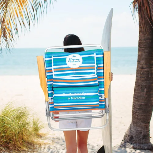 Miniatura 6 de Tommy Bahama 4-Position Extended seat Height Easy in-Easy Out Folding Backpack Beach Chair