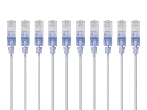 Miniatura 68 de Monoprice Cat6A - Cable de conexión Ethernet de 6 pulgadas, negro, UTP, 30 AWG, 10G, cable de cobre puro desnudo, sin enganche, RJ45, serie SlimRun