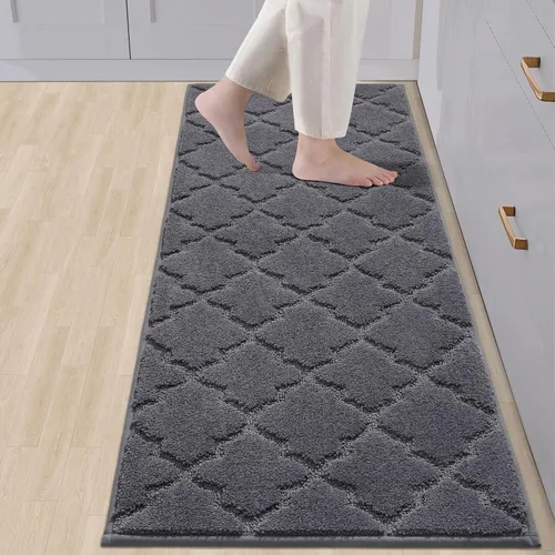 Miniatura 38 de COSY HOMEER Alfombras suaves de cocina [2 piezas] para el frente del fregadero súper absorbentes, tapetes y tapetes de cocina de 20 x 30 pulgadas/20