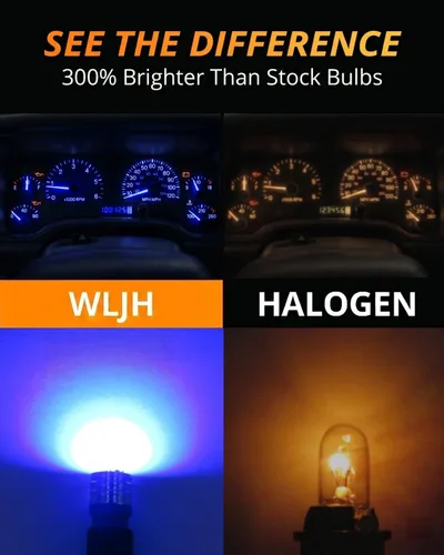 Miniatura 3 de WLJH Bombilla LED T10 Luces de Tablero de Coche Panel de Instrumentos Cluster Medidor Bombilla W5W 2825 194 LED Socket Giratorio PC195 PC194 PC168