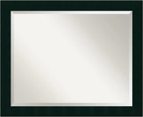 Miniatura 7 de Amanti Art Espejo de baño negro para sobre el fregadero, espejo de tocador rectangular negro Tribeca de 24 x 20 pulgadas, marco de madera pequeño