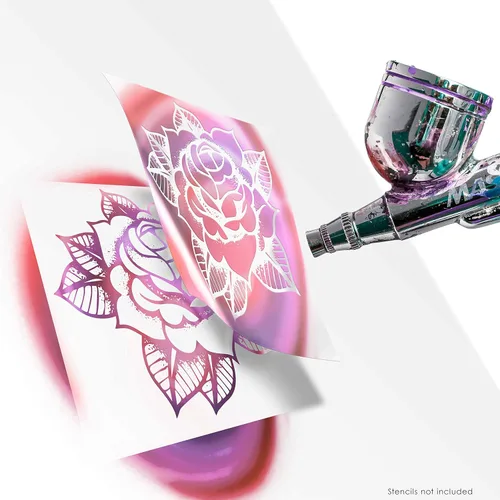 Miniatura 7 de Master Airbrush Kit de aerógrafo multiusos con mini compresor, aerógrafo de alimentación por gravedad de doble acción. Manguera de aire y juego