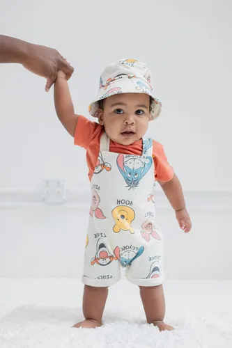 Miniatura 2 de Disney Winnie the Pooh - Conjunto de 3 piezas para bebé, camiseta y sombrero, tallas recién nacido a bebé (0-24 meses)