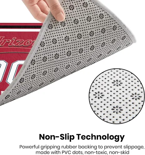 Miniatura 3 de Tapete personalizado Arizona para puerta de baño, tapete en relieve seguro para exteriores, 24 pulgadas de ancho x 17 pulgadas de alto, tapete