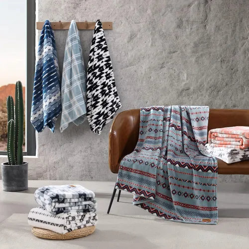 Miniatura 6 de Wrangler - Manta, Ropa de Cama de Felpa Super Suave, Manta para Sofá o Cama Inspirada en Yellowstone (Ruta de Diamantes Negra, 50" x 70")
