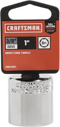 Miniatura 2 de Llave poco profunda CRAFTSMAN, SAE, accionamiento de 3/8 de pulgada, 1 pulgada, 6 puntas (CMMT43021)