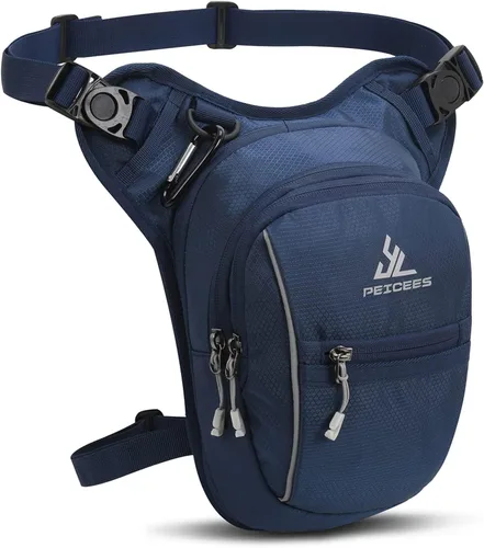 Peicees Bolsa de Pierna con Espacio Expandible para Muslo, Bolsa de Cadera Impermeable para Montar en Motocicleta y Bicicleta al Aire Libre, Bolsa