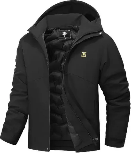 Miniatura 5 de YYCABGTI - Chaqueta de esquí impermeable para hombre, abrigo de invierno cálido, cortavientos, con capucha, ideal para la nieve y la montaña