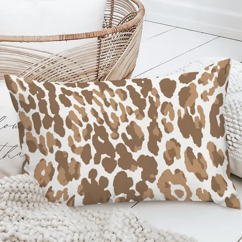 Miniatura 2 de ArogGeld Funda de almohada para sofá, guepardo y leopardo, estampado de leopardo, funda de cojín decorativa de granja para sala de estar