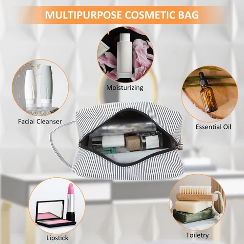Miniatura 5 de Regalos personalizados para mujeres, bolsa de maquillaje con inicial, bolsa de maquillaje de viaje, bolsa de cosméticos, bolsa de artículos