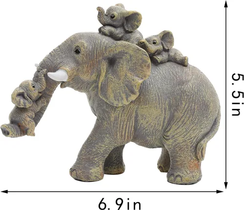 Miniatura 5 de Decoraciones de buena suerte, regalos de elefante para mujeres, figuras únicas para el hogar, habitación, baño, dormitorio, decoración de estante
