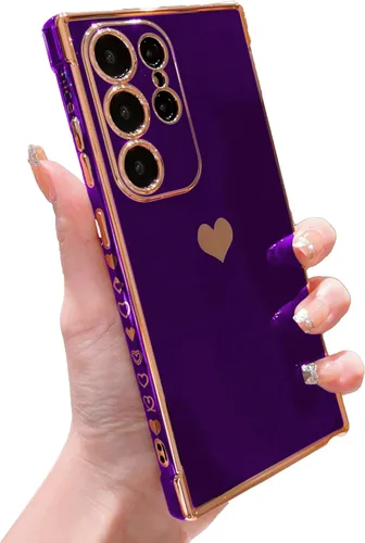 Miniatura 67 de phylla Funda de teléfono compatible con Samsung Galaxy A12 de 6.5 pulgadas, lindo corazón chapado en oro, elegante funda de lujo para mujer