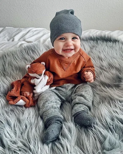 Miniatura 9 de Conjunto de 2 piezas de sudadera de manga larga con cuello redondo y pantalones casuales para bebés y niños pequeños