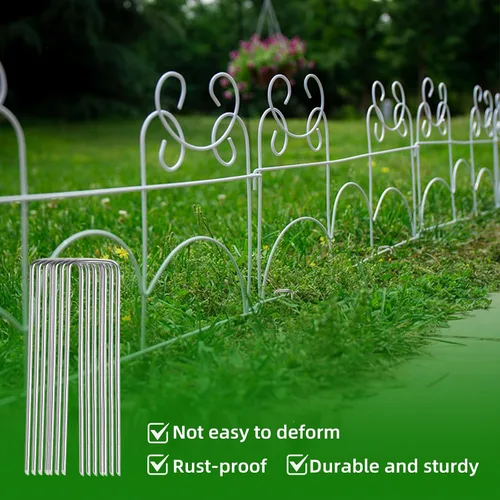 Miniatura 4 de Paquete de 30 Grapas para Césped, Grapas Premium para Paisajismo de Jardín, Estacas Galvanizadas de Calibre Resistente, Estacas de Carpa