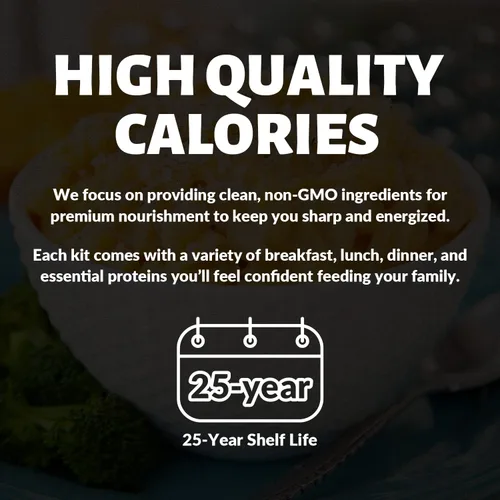 Miniatura 3 de Kit de suministro de alimentos a largo plazo de 180 días 2,100 porciones, +75g de proteína diaria y +1,800 calorías por día Alimentos