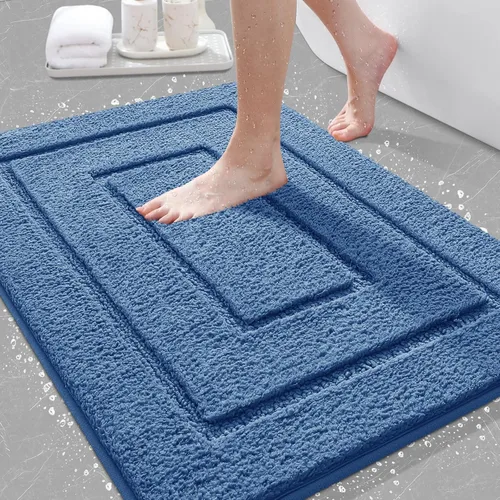 IM HOME Bathroom Rugs, Ultra Soft Plush Fluffy Microfiber Absorbent Bath Mat, Non-Slip Backing, Machine Washable Bath Mats for Bathroom Floor, Tub