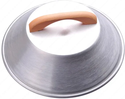 Cubierta plana de aluminio de la tapa del wok, 11 pulgadas, (para wok de 12"), calibre 18, hecho en Estados Unidos