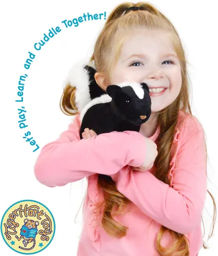 Miniatura 2 de TigerHart Seymour The Skunk - Peluche de 8 pulgadas de largo (medida de cola no incluida)