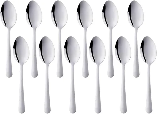 Miniatura 12 de Juego de 12 cucharas de café, mini cucharas de café, cucharas de café expreso de acero inoxidable, cucharas pequeñas para postre, té, aperitivo, 4.5