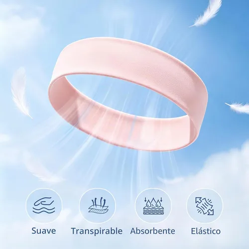 Miniatura 2 de Fishinsea Paquete de 8 diademas deportivas para mujer, tela elástica suave antideslizante, bandas para el cabello para entrenamiento diario, yoga