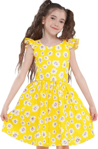 Miniatura 300 de Vestido de verano para niña, de algodón, con diseño floral