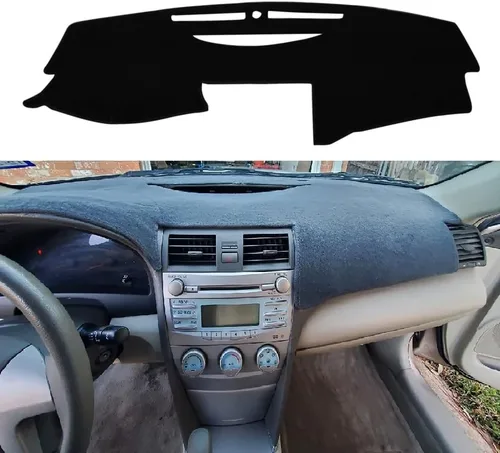 Alfombra de Coche para Tablero Compatible con Toyota Camry 2007 2008 2009 2010 2011 (Negro)