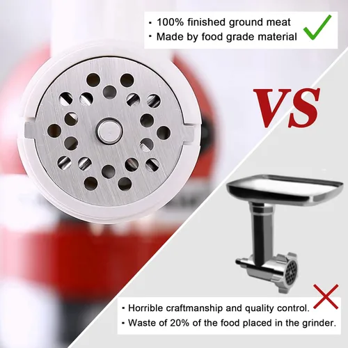 Miniatura 2 de KITCHTREE Accesorio para picadora de carne para batidoras de pie KitchenAid, incluye accesorio para molinillo de alimentos y accesorio de relleno