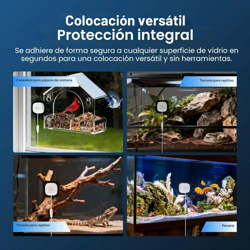 Miniatura 6 de Cámara para mascotas de acuario y terrario 3MP 2K. Instalación magnética y lente de enfoque cercano para peces, lagartos, reptiles y comedero