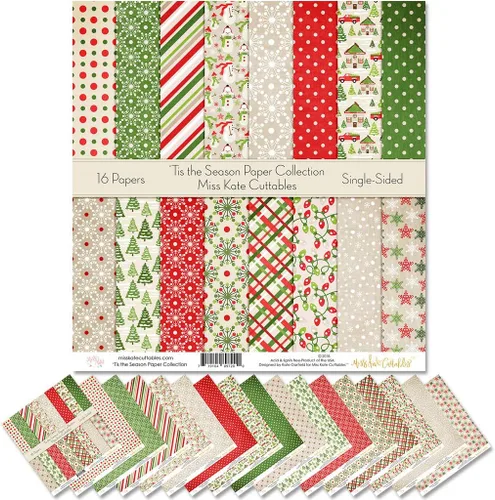 Paquete de papel con patrón "Tis the Seas", papel especial para álbumes de recortes, colección de una cara de 12 x 12 pulgadas, incluye 16 hojas -