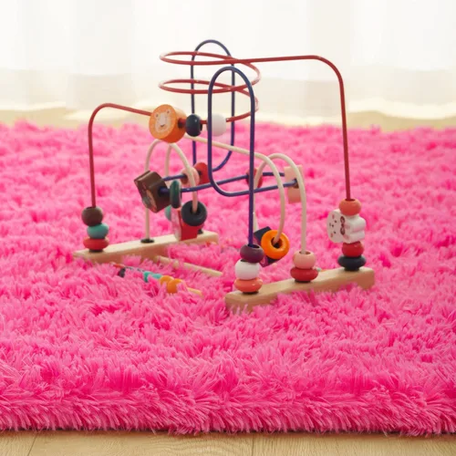 Miniatura 6 de Foxmas Alfombras de Área Grande para Sala de Estar Dormitorio 5x8 Pies, Alfombra de Guardería de Felpa Esponjosa Peluda para Habitación de Niños