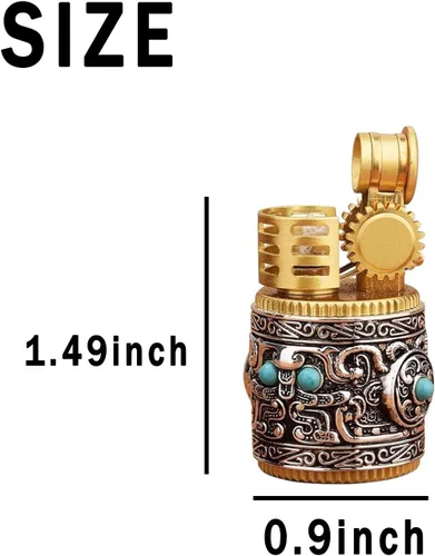 Miniatura 5 de Encendedor de velas vintage, encendedor de llama suave de queroseno recargable antiguo para velas, regalo único para hombres