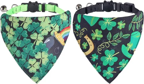 Miniatura 20 de Collares de gato KZHAREEN para Pascua, separables con bandana y campana, collar ajustable para gatito, perrito pequeño, niñas y niños Pascua-2