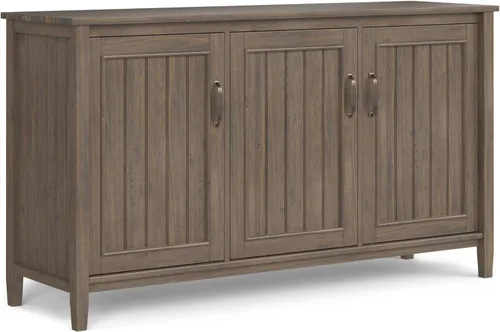 Miniatura 17 de Simpli Home - Mueble bajo Warm Shaker para almacenamiento, Pino, Marrón (Tobacco Brown)