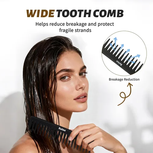 Miniatura 4 de Cepillo de pelo Balon para mujeres y hombres, juego de cepillo de paleta de 4 piezas, cepillo desenredante, peine para cabello largo, grueso, fino