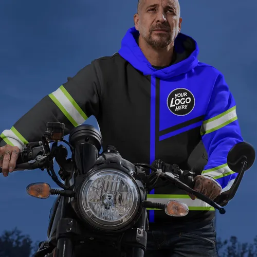Miniatura 7 de Empresa, Equipo Uniforme Camisa de Alta Visibilidad para Hombres Camisa de Seguridad Logotipo Personalizado Nombre con Cintas Reflectantes AMZ02
