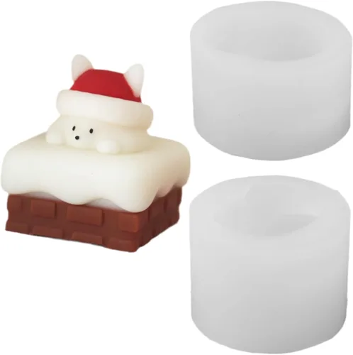 Miniatura 17 de 4PCS Moldes de Silicona para Árbol de Navidad, Moldes de Velas 3D para Hacer Velas Perfumadas, Jabón Hecho a Mano, Bomba de Baño, Barra de Loción, 4