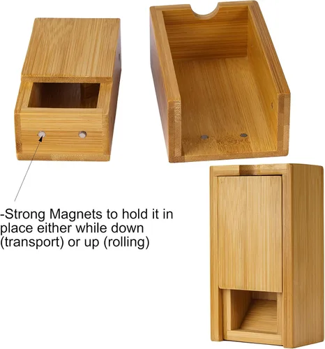 Miniatura 4 de Cusdie Torre de dados de bambú plegable de madera para juego de mesa, D&D, RPG (sin logotipo)